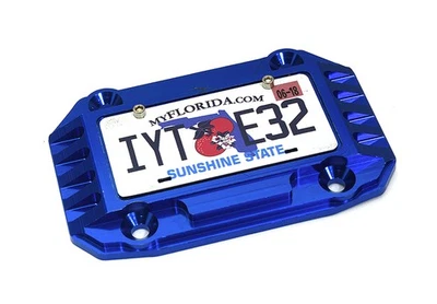 Realistic Blue License Plate with Alloy Frame for Axial 1/6 SCX6 250008 - Image 1 of 3