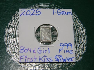1 Gramm Silberbarren - JUNGE & MÄDCHEN 1. KUSS .999 Feinsilber !! HOCHWERTIG!! - Bild 1 von 6