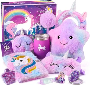Unicorn Gifts for Girls Toys 6 7 8 9 10 Years, 11pcs with Light up Star Pillo... - Picture 1 of 7