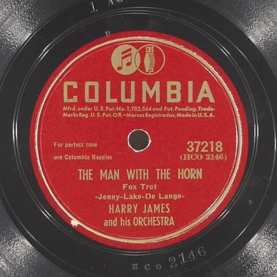 HARRY JAMES The Man With The Horn / Jalousie COLUMBIA 37218 VG- 78 1947 Big Band Foto 1 de 4