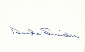 SIGNED 3x5 INDEX CARD OF HOF DUKE SNIDER (DECEASED 2011) ! GREAT AUTOGRAPH! - Picture 1 of 1