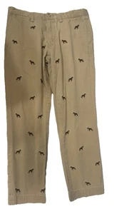 POLO RALPH LAUREN PRL bestickte Jagdhund Hund khaki hellbraune Hose 32 x 30 - Bild 1 von 12