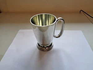 Walker & Hall Sheffield Tanker Half pint Stainless Vintage Used - Foto 1 di 13