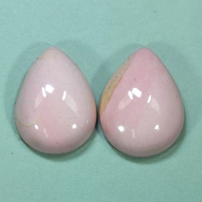 10.41 Cts_Matching Pair Cabochon_100 % Natural Unheated Peruvian Pink Opal - Image 1 of 3