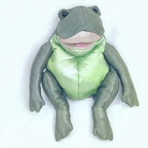GUND  PLUSH WARTZ LONG LEG FROG PUPPET, SHINY METALLIC MOVEABLE MOUTH, 9141 - Picture 1 of 8