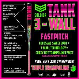 2026 Soldier Tank 2 Drip Fastpitch Mazza da softball -10 - Foto 1 di 14