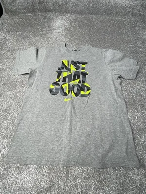 Camiseta para niños Nike Just Do It talla mediana - gris negro y verde Foto 1 de 4