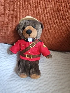 8" RCMP Canadian Mountie Plush Beaver Teddy Bear Stuffy - Picture 1 of 4