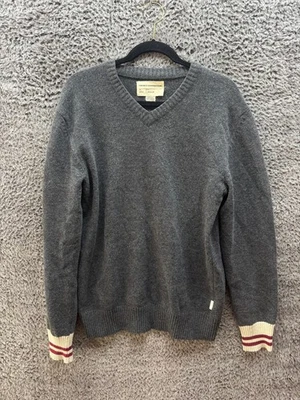 Suéter gris de mezcla de lana tejido French Connection Varsity Jive para hombre talla M Foto 1 de 4