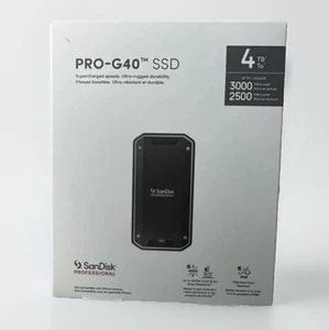 4TB NEW - SanDisk Professional 4TB PRO-G40 SSD Up to 3000MB/s Thunderbolt 3 - Picture 1 of 10