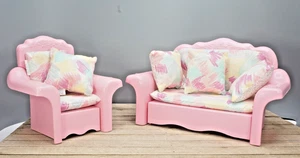 VTG MATTEL BARBIE • Sweet Roses #4771 • Sofa Bed & Chair Lounger EUC - Picture 1 of 8