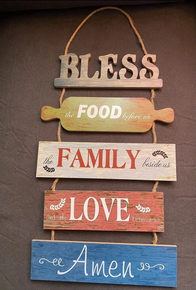 Деревянная кухня/столовая подвесное настенное украшение, 20 дюймов длиной - Изображение 1 из 1