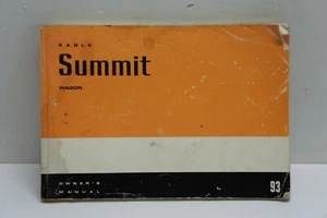 1993 Eagle Summit Wagon owner's manual book vintage OEM - Imagen 1 de 1