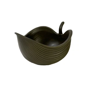 Jonathan Adler Leaf Bowl Stoneware Signed Handmade Pottery Art - Picture 1 of 13