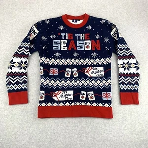 Miller Lite “Tis The Season” Ugly Christmas Sweater Its Miller Time Size M - Picture 1 of 7