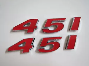 451 STROKER FENDER HOOD SCOOP QUARTER TRUNK EMBLEMS RED FITS DODGE PLYMOUTH - Bild 1 von 1