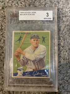1934 Goudey Big League Chewing Gum - R320 #43 Dick Porter (RC)