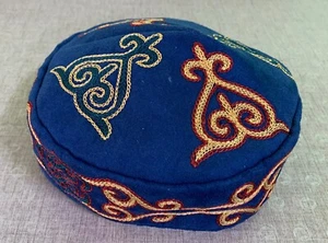 Sombrero Kazajo Hecho a Mano Talla 58 Bordado a Mano Hermoso Patrón Tradicional - Imagen 1 de 4