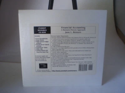 Financial Accounting A Business Process Approach CD-ROM Jane Reimers 2003 NEW - Image 1 of 3