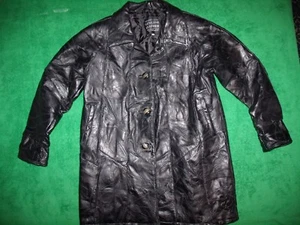 Women's Maxam Italian mosaic all lambskin leather suburban 3/4 coat size M - Picture 1 of 6