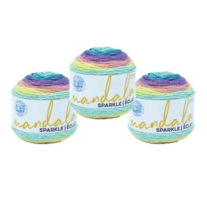 (3 Pack) Lion Brand Yarn 527-330D Mandala Sparkle Yarn, Serpens - Picture 1 of 4