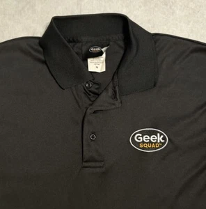 GEEK SQUAD Best Buy Performance Employee Work Black Polo Shirt Mens M - Picture 1 of 5