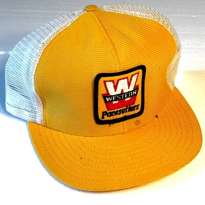 Sombrero de camionero vintage años 70 80 WESTERN PACESETTERS SNAPBACK tapa de plataforma de petróleo para pozo de gas Foto 1 de 4
