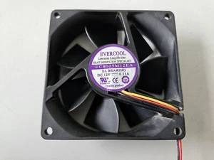 Evercool DC12V 0.11A Cuscinetto EL Ventola 80mm (EC8025M12EA) USATA - Foto 1 di 4