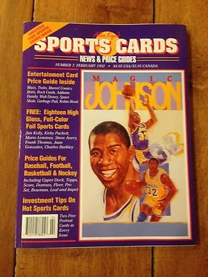 1982 Allan Kaye's tarjetas deportivas guía de precios Magic Johnson cubierta todas las tarjetas intactas Foto 1 de 4