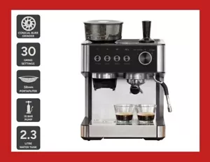 Kogan Espresso Barista Coffee Machine with Grinder & Milk Frother - RRP $699.99 - Picture 1 of 11