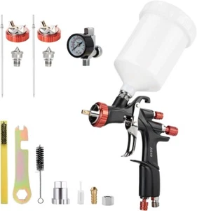 Air Spray Gun with Nozzles & Air Regulator, A610 Paint Guns Automotive, Car Pain - Picture 1 of 1