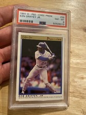 Ken Griffey Jr. Vintage PSA 8 Card O Pee Chee Premier 1991 Collector Card GIFT