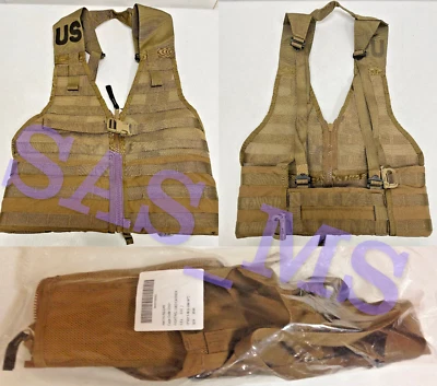 USMC MOLLE II MARPAT FLC FIGHTING LOAD CARRIER VEST COYOTE BROWN ZIPPERED NIP
