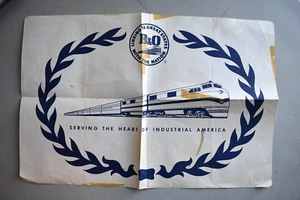 B&O Railroad Bullet TRAIN ~ Vintage 1950's Passenger Dining Paper Placemat - Picture 1 of 5