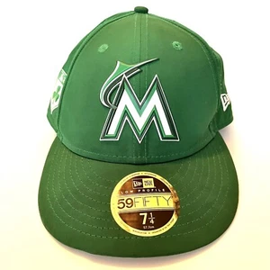 2018 NewEra Miami Marlins Green St Patricks Lucky Charm Hut 7 1/4 - Made in USA - Bild 1 von 4