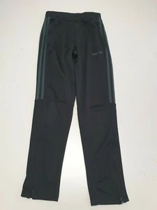 W333 BOYS ADIDAS BLACK SKINNY SPORTS TRACKSUIT BOTTOMS AGE 10-12 W26 L26 - Picture 1 of 3