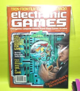 ELECTRONIC GAMES NOVEMBER 1982 #9 TRON FROM FILM TO GAME AND BACK MICROCOMPUTERS - Picture 1 of 2