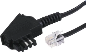 Hama Telefonkabel (Tae-F-Stecker - Modular-Stecker 6P4C, 3M) Schwarz - Bild 1 von 12