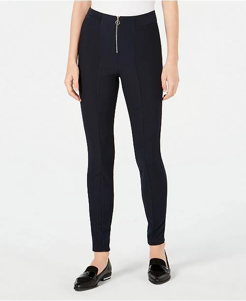 $244 Bebop Juniors Azul Marino Junta Tórica Cremallera Ponte Acanalado Pantalones Ajustados Talla Pequeña Foto 1 de 1