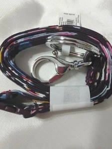 Vera Bradley's BREAKAWAY LANYARD in INDIANA ROSE, Keyring, Lobster Clasp, NWT - Picture 1 of 5