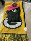 New With Tags  Green Bay Packers Scarf and Glove Set