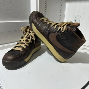 Nike ACG Premium Blazer Mid Mens Size 10.5 Full Leather Brown Hiking Outdoors - Picture 1 of 20