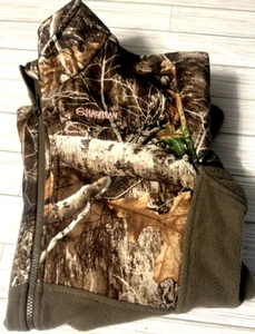Magellan Outdoors RealTree Edge Camo Fleece Boone Jacket Full Zip Womens Large - Picture 1 of 8