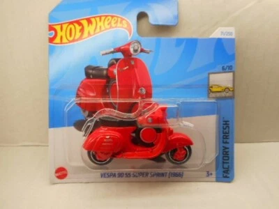 Modell Mattel Hot Wheels Nr.71/250 Vespa 90SS Super Sprint 1966 rot ca.1:28 OVP - Bild 1 von 4