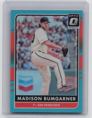 2016 Donruss Optic #150 Madison Bumgarner Aqua #/299 - Image 1 of 2