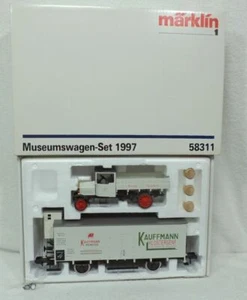 Marklin 58311 Spoor 1 Museumswagen 1997 Gesloten wagen met vrachtwagen KAUFFMANN - Photo 1/12