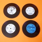 Record style drinks coasters set of 4 Prince, Queen, Specials, Elvis and others
