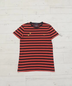 Fred Perry x Bella Freud Women's Basic T-shirt Tee Black Red Size M US 6-8 - Picture 1 of 9