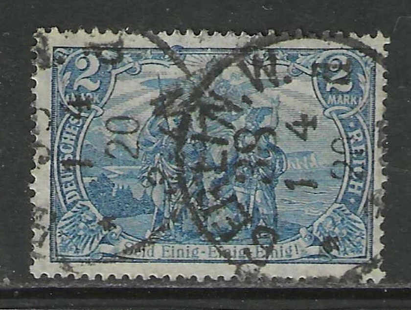 Germany 1918   2 Mark  Union of North & South Germany war print used signed - Image 1 of 1