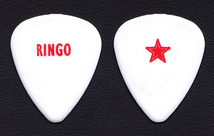 Beatles Ringo Starr Red/White Guitar Pick - 2001 Tour - Image 1 of 1